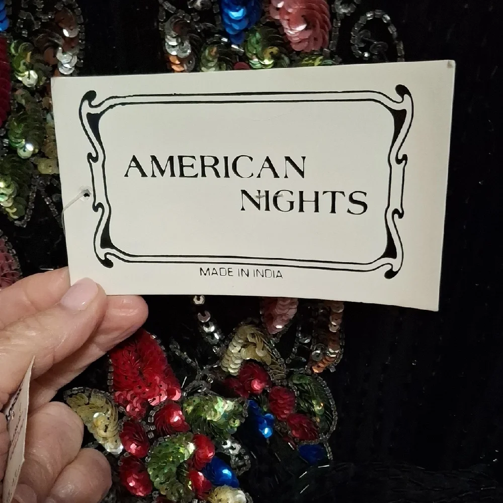 Black Embellished Floral Sequin Cardigan - Picture 3 of 15